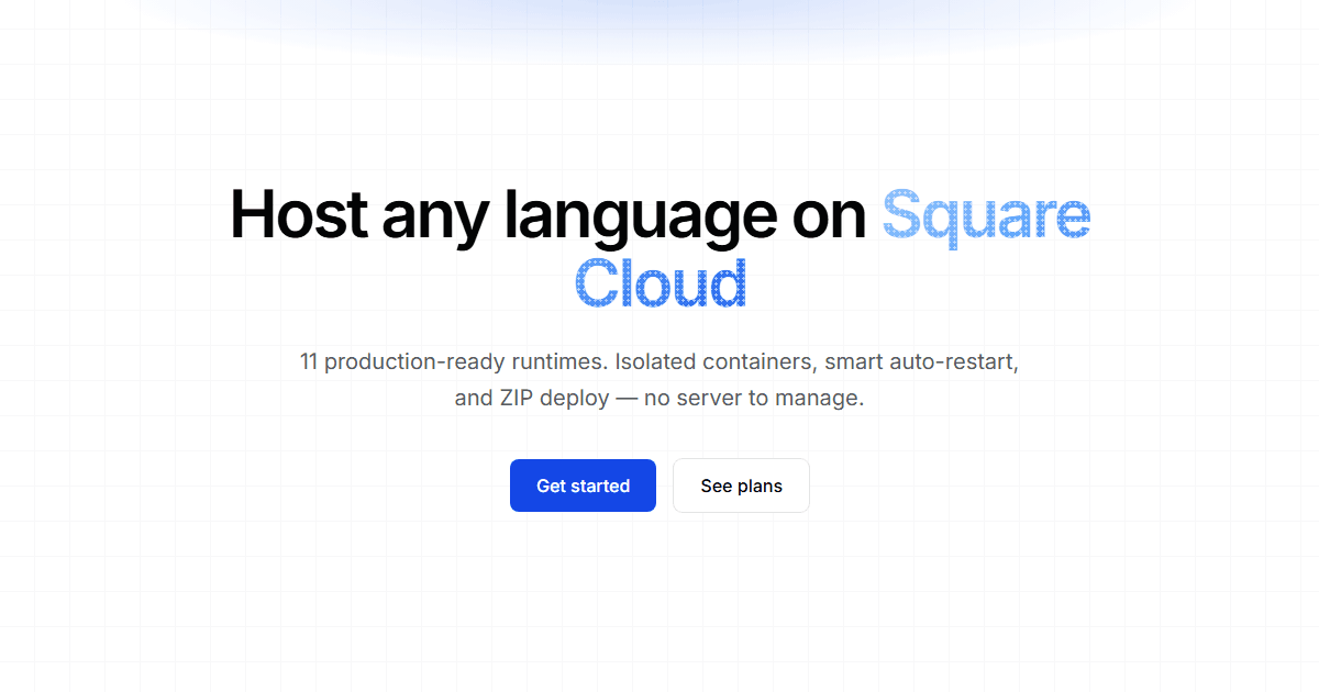 Supported frameworks on Square Cloud Sites