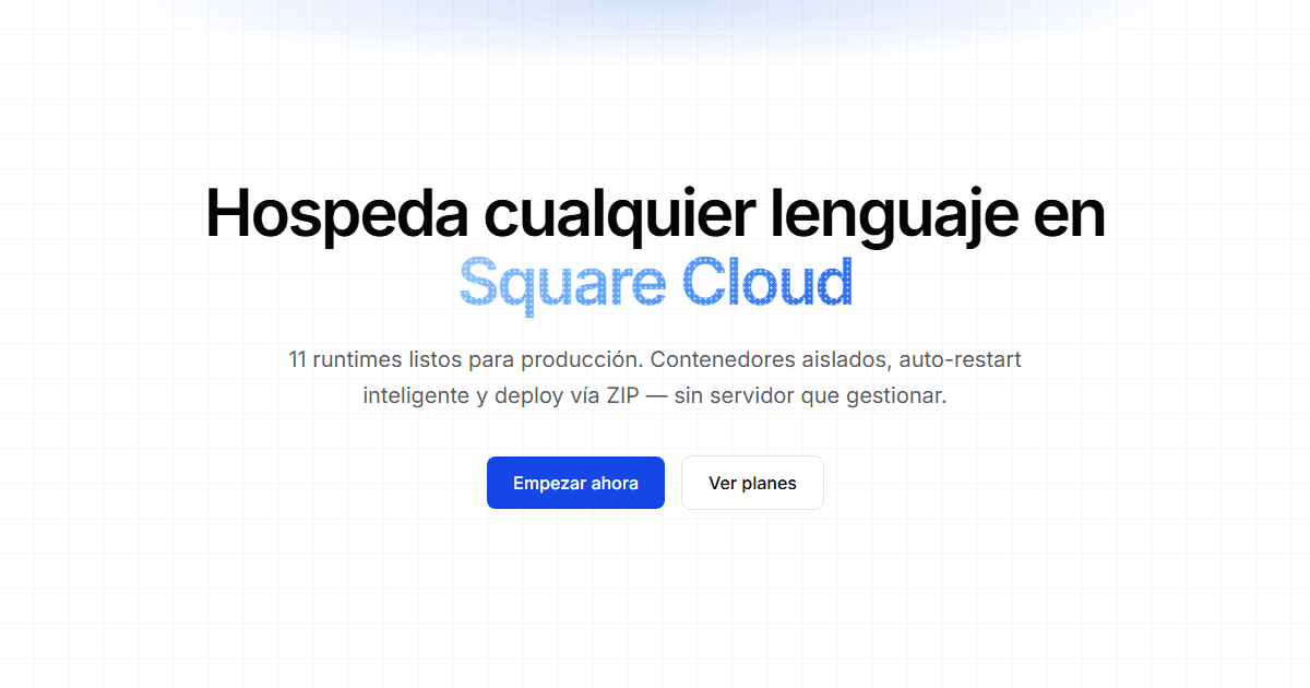 Frameworks compatibles en Square Cloud Sites