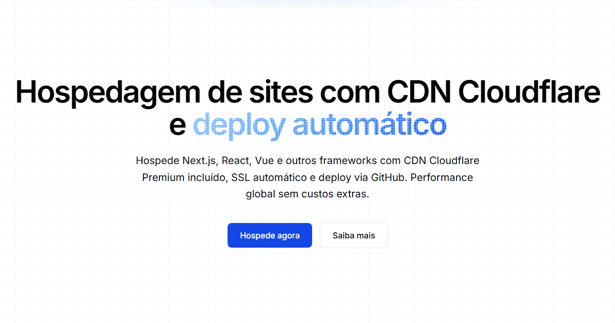 Visão geral do serviço Sites da Square Cloud